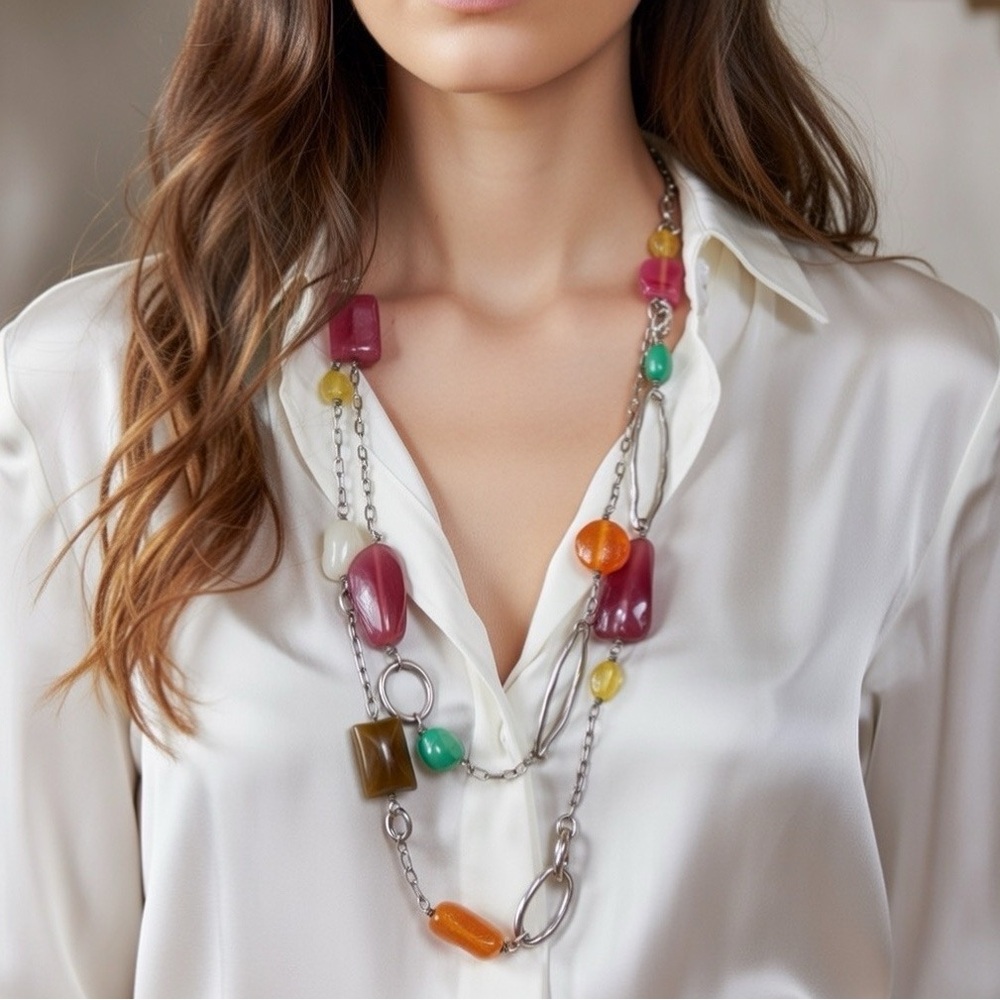 Lia Sophia Colorful Beaded Necklace